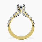 18kt Yellow Gold Austria Cathedral Lab Diamond Ring side right image one