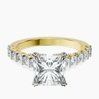 9ct Yellow Gold Austria Cathedral Lab Diamond Ring front image