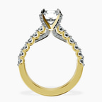 9ct Yellow Gold Austria Cathedral Lab Diamond Ring side right image one
