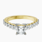 14kt Yellow Gold Austria Cathedral Lab Diamond Ring front image