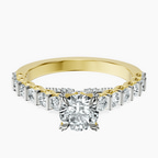 14kt Yellow Gold Austria Cathedral Lab Diamond Ring front image