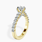 14kt Yellow Gold Austria Cathedral Lab Diamond Ring standing product image one
