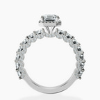 Platinum Enchanté Side Stones Halo Lab Diamond Ring side right image one