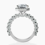 Platinum Enchanté Side Stones Halo Lab Diamond Ring side right image one