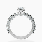 Platinum Enchanté Side Stones Halo Lab Diamond Ring side right image one