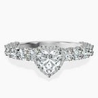 Platinum Enchanté Side Stones Halo Lab Diamond Ring front image