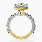 10kt Yellow Gold Enchanté Side Stones Halo Lab Diamond Ring side right image one