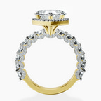 18kt Yellow Gold Enchanté Side Stones Halo Lab Diamond Ring side right image one