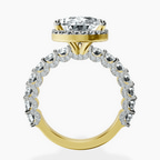 10kt Yellow Gold Enchanté Side Stones Halo Lab Diamond Ring side right image one