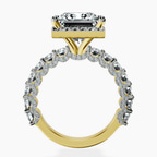 10kt Yellow Gold Enchanté Side Stones Halo Lab Diamond Ring side right image one