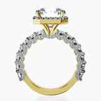 10kt Yellow Gold Enchanté Side Stones Halo Lab Diamond Ring side right image one