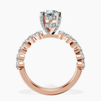 10kt Rose Gold Caitronia Floating Side Stones Lab Diamond Ring side right image one