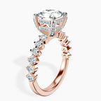 2.65 ct. radiant Caitronia Floating lab diamond ring in 14kt rose gold standing product image one