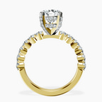 2.82 ct. round Caitronia Floating lab diamond ring in 14kt yellow gold side right image one