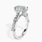 2.06 ct. oval Odyssey lab diamond ring in 18kt white gold standing product image one