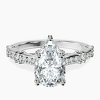 Platinum Odyssey Hidden Halo Lab Diamond Ring front image