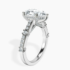 Platinum Odyssey Hidden Halo Lab Diamond Ring standing product image one