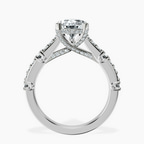 Platinum Odyssey Hidden Halo Lab Diamond Ring side right image one