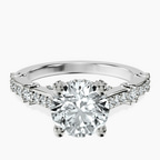 14kt White Gold Odyssey Hidden Halo Lab Diamond Ring front image