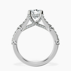 2.82 ct. round Odyssey lab diamond ring in 14kt white gold side right image one