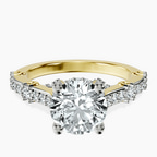 18kt Yellow Gold Odyssey Hidden Halo Lab Diamond Ring front image