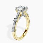 18kt Yellow Gold Odyssey Hidden Halo Lab Diamond Ring standing product image one