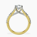 18kt Yellow Gold Odyssey Hidden Halo Lab Diamond Ring side right image one