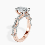 2.06 ct. oval Ciara lab diamond ring in 14kt rose gold standing product image one