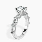 Platinum Ciara Petite Station Style Lab Diamond Ring standing product image one