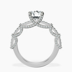 Platinum Ciara Petite Station Style Lab Diamond Ring side right image one