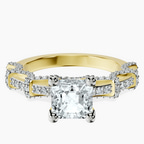 18kt Yellow Gold Ciara Petite Station Style Lab Diamond Ring front image