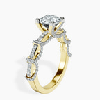 18kt Yellow Gold Ciara Petite Station Style Lab Diamond Ring standing product image one