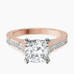 18kt Rose Gold Delphie Channel Set Lab Diamond Ring front image
