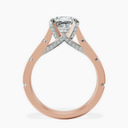 18kt Rose Gold Delphie Channel Set Lab Diamond Ring side right image one