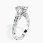 2.06 ct. oval Delphie lab diamond ring in 18kt white gold standing product image one
