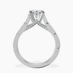 2.06 ct. oval Delphie lab diamond ring in 18kt white gold side right image one