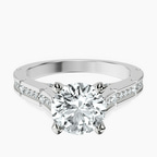 10kt White Gold Delphie Channel Set Lab Diamond Ring front image