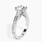 2.82 ct. round Delphie lab diamond ring in 14kt white gold standing product image one