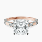 18kt Rose Gold Majestic Love Lab Diamond Accent Ring front image