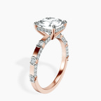 18kt Rose Gold Majestic Love Lab Diamond Accent Ring standing product image one