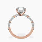 18kt Rose Gold Majestic Love Lab Diamond Accent Ring side right image one