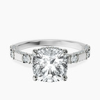 Platinum Majestic Love Lab Diamond Accent Ring front image