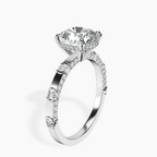Platinum Majestic Love Lab Diamond Accent Ring standing product image one