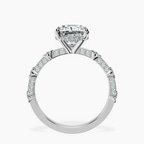 Platinum Majestic Love Lab Diamond Accent Ring side right image one