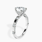 Platinum Majestic Love Lab Diamond Accent Ring standing product image one