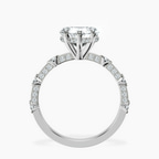 Platinum Majestic Love Lab Diamond Accent Ring side right image one