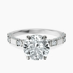 14kt White Gold Majestic Love Lab Diamond Accent Ring front image