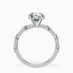 10kt White Gold Majestic Love Lab Diamond Accent Ring side right image one
