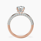 2.82 ct. round Atria Secret Halo Ring in 10kt rose gold side right image one