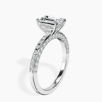 2.91 ct. emerald Atria Secret Halo Ring in 14kt white gold standing product image one